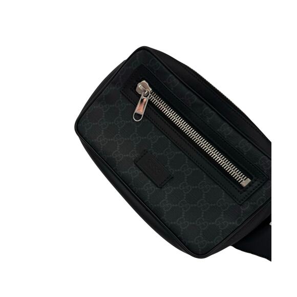 Gucci GG Supreme Canvas Belt Bag with Web Strap – Black - Picture 3 of 7